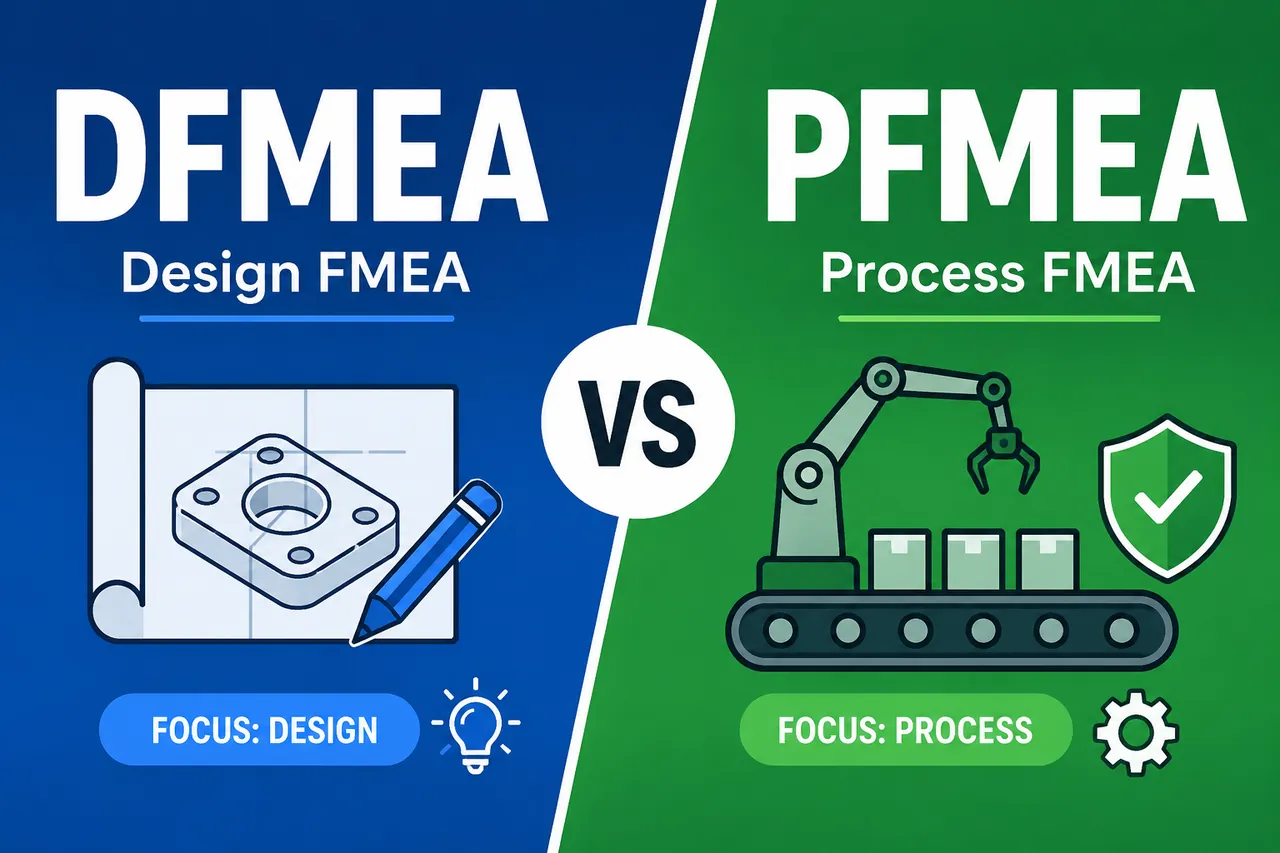 DFMEA vs PFMEA comparison